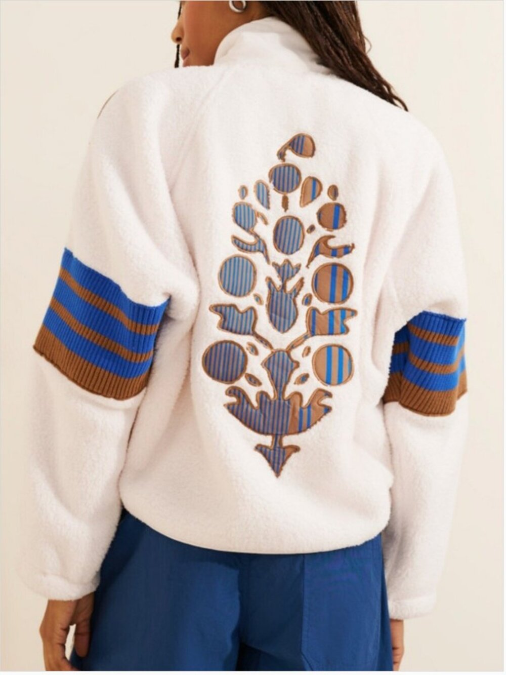 Free People Movement High Spoety Large FP Logo Fleece Jacket size S